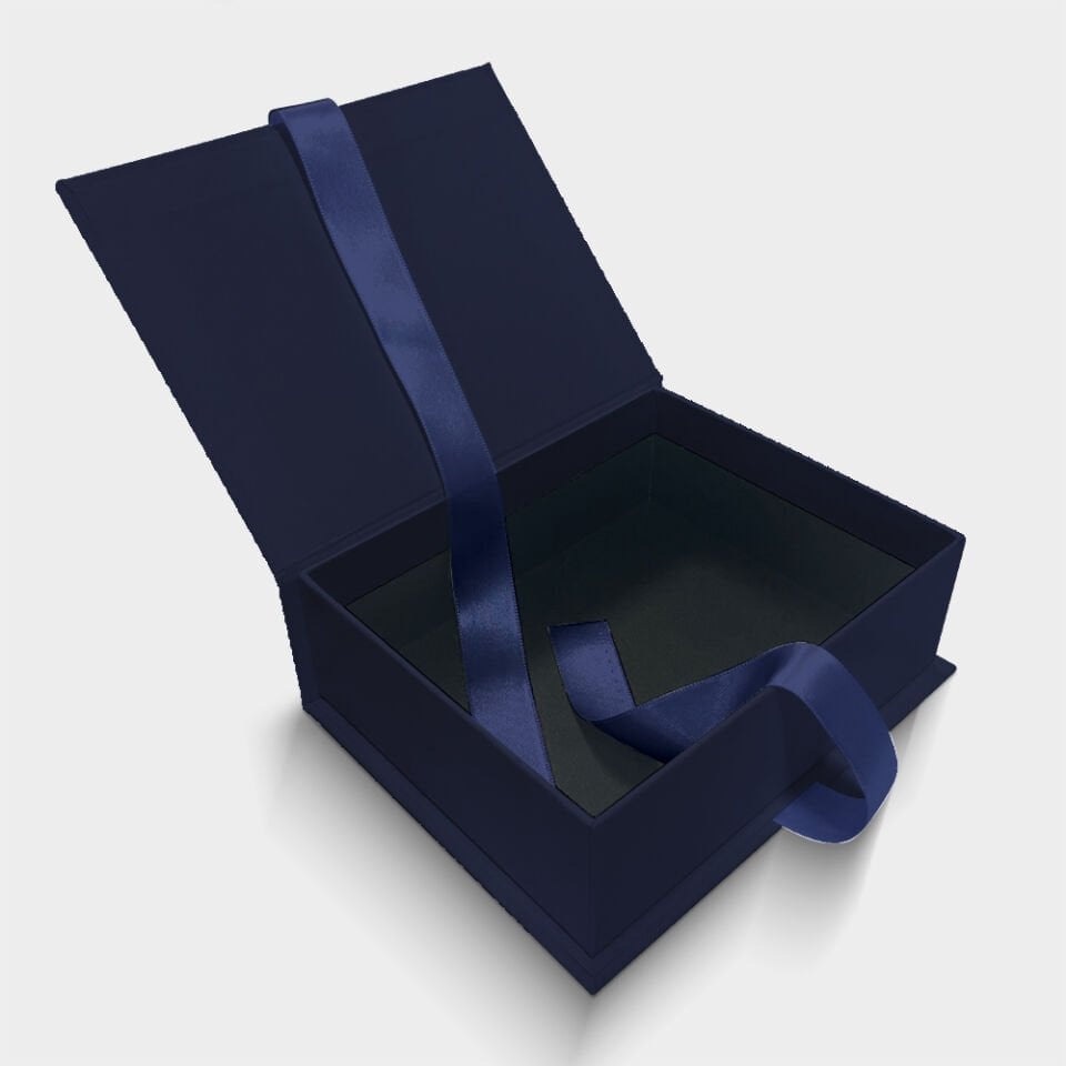 Lacivert Kurdelalı Kutu