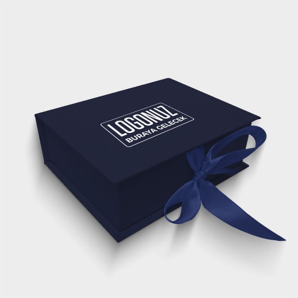 Lacivert Kurdelalı Kutu