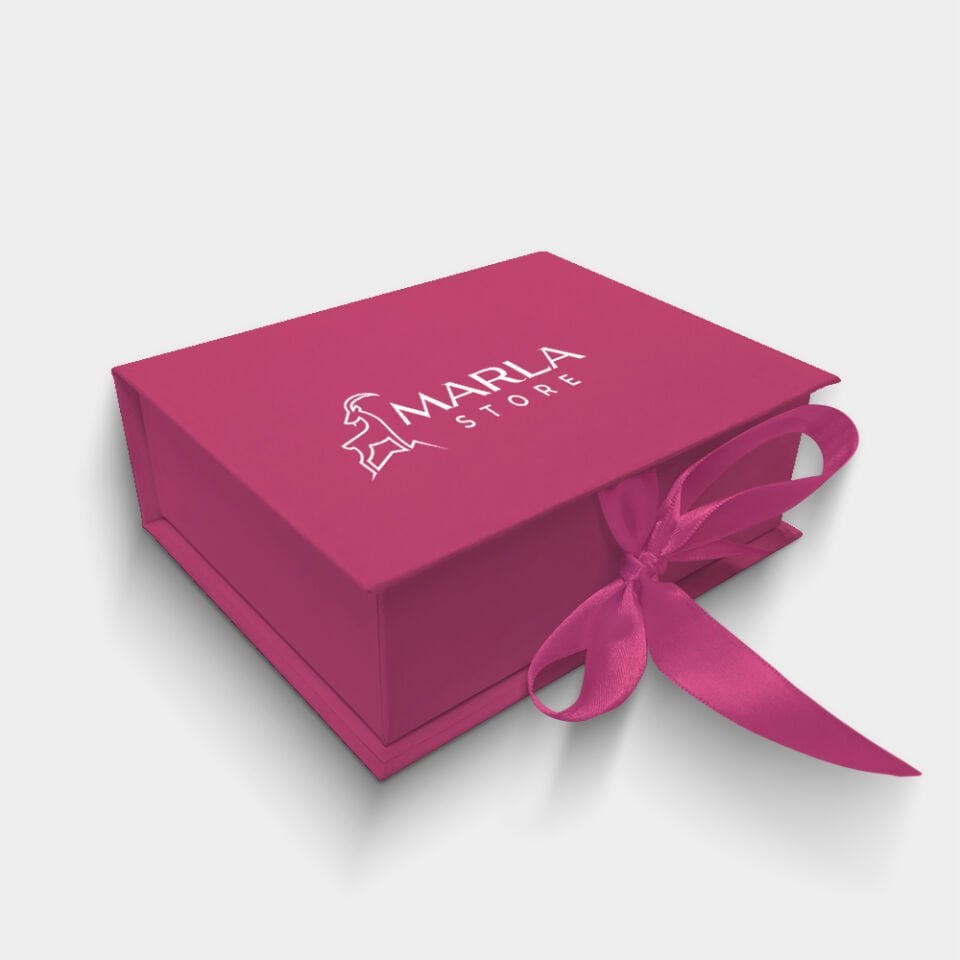 Fuşya Kurdelalı Kutu