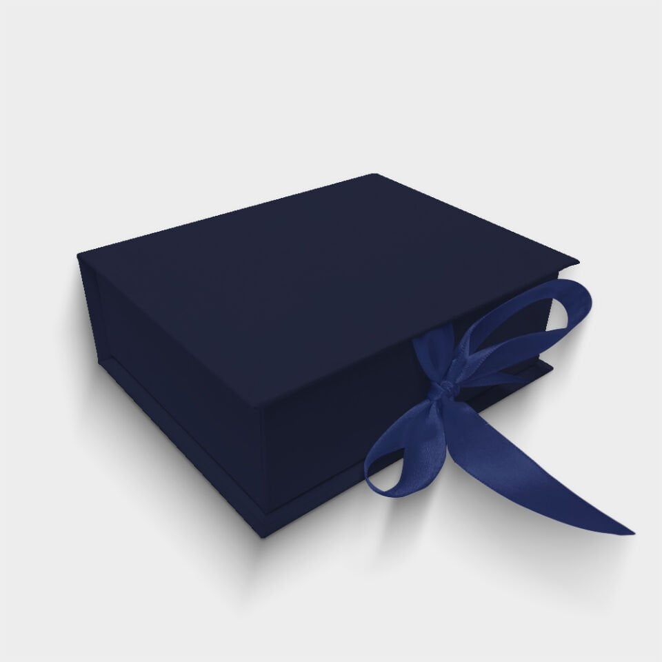 Lacivert Kurdelalı Kutu