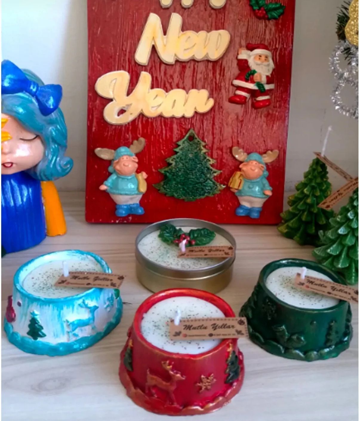 Yılbaşı Konseptli Kokulu Mum