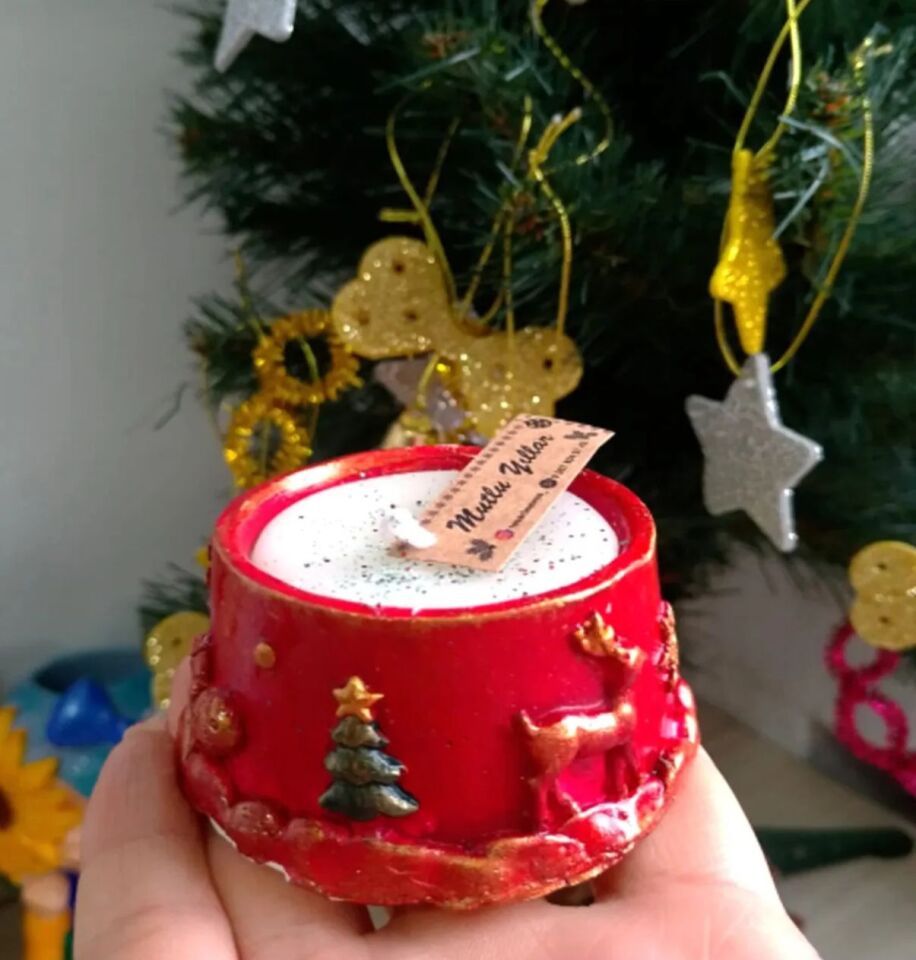 Yılbaşı Konseptli Kokulu Mum