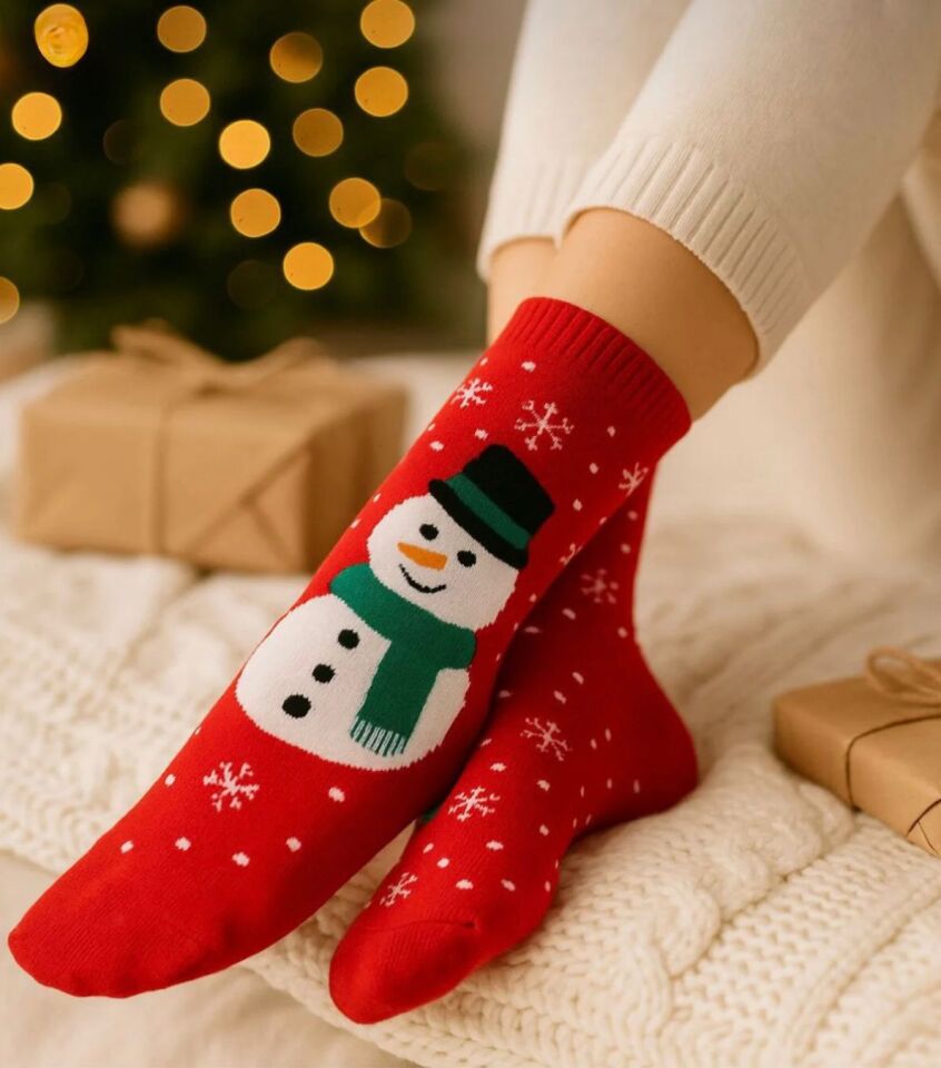 Unisex 4'lü Yılbaşı Çorap