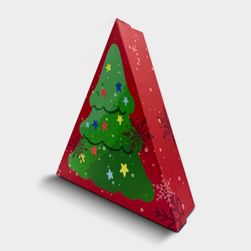 Renkli Yıldızlar Üçgen Kutu