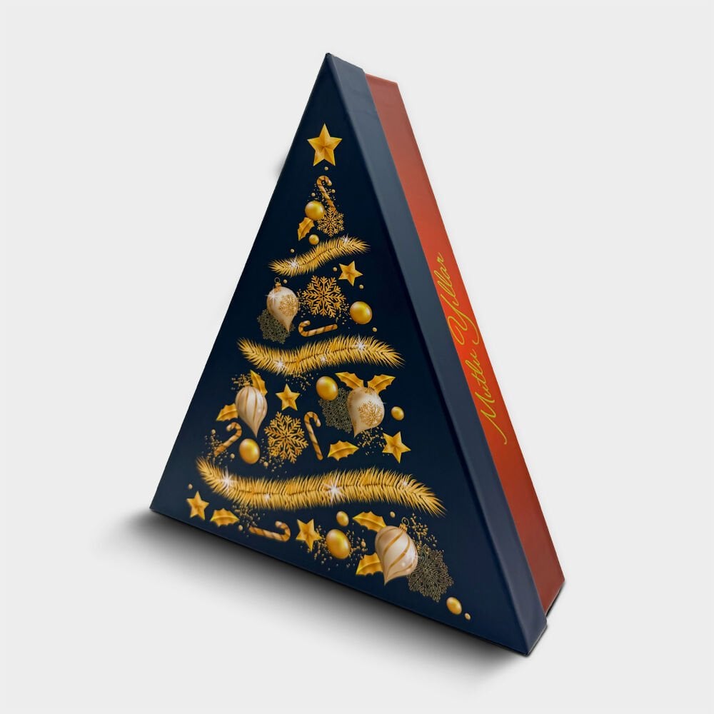 Altın Işıltı Üçgen Kutu