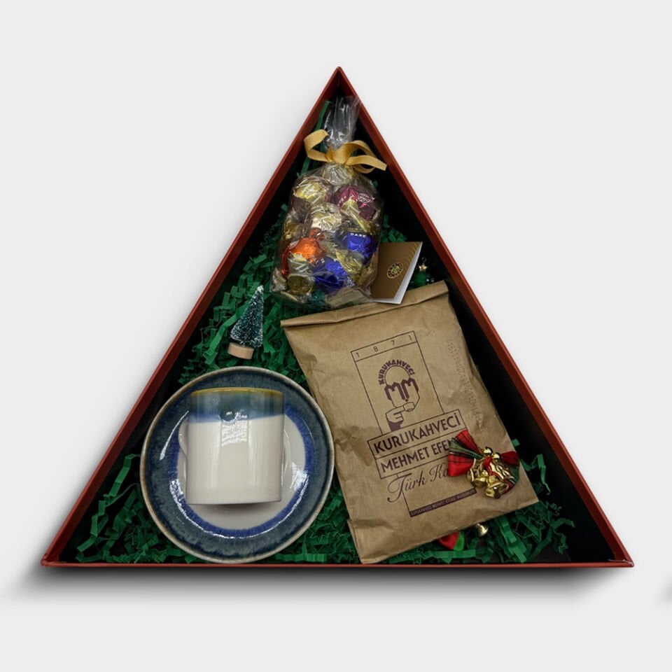 Altın Işıltı Üçgen Kutu