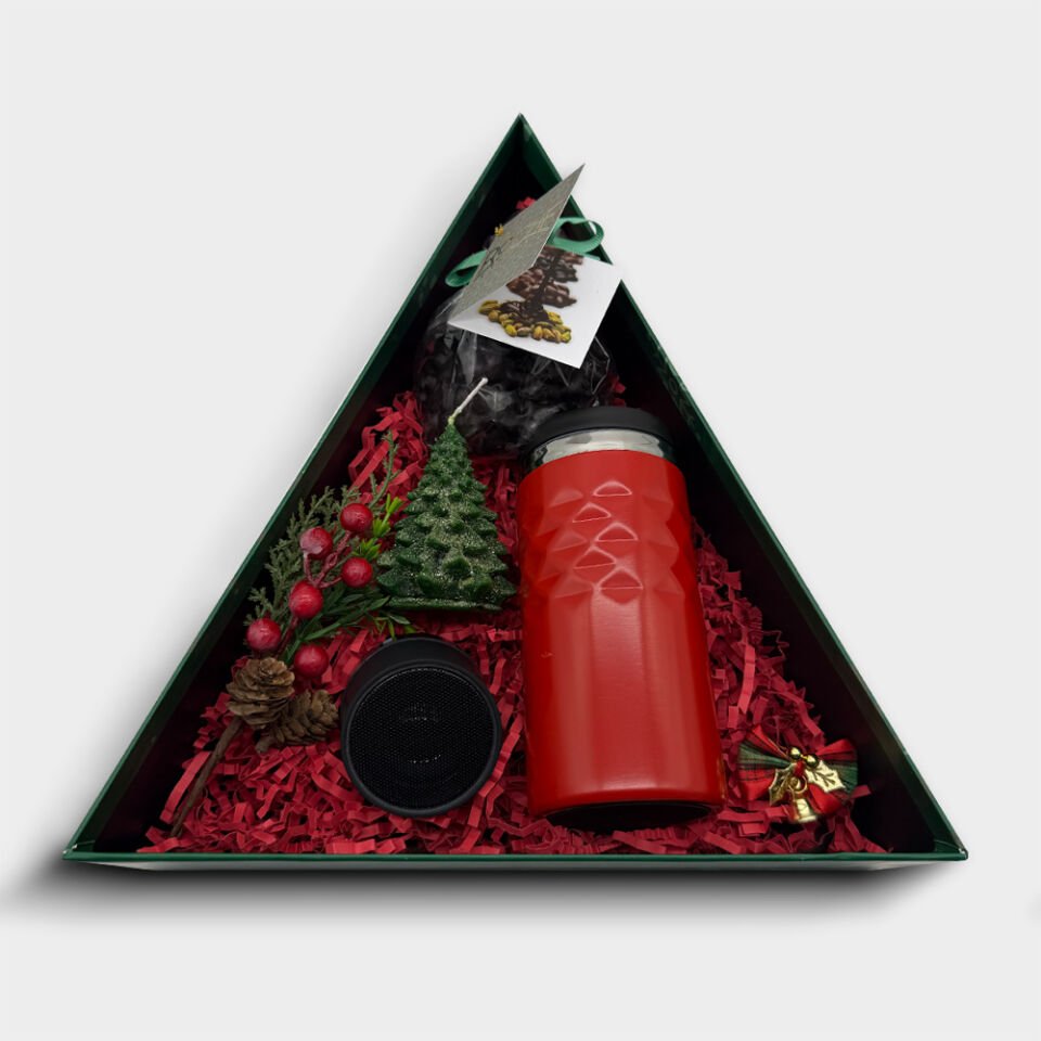 Doğal Çam Üçgen Kutu