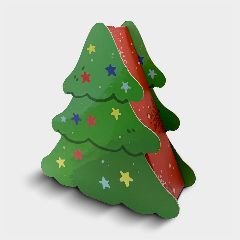 Özel Kesim Renkli Yıldızlar Üçgen Kutu