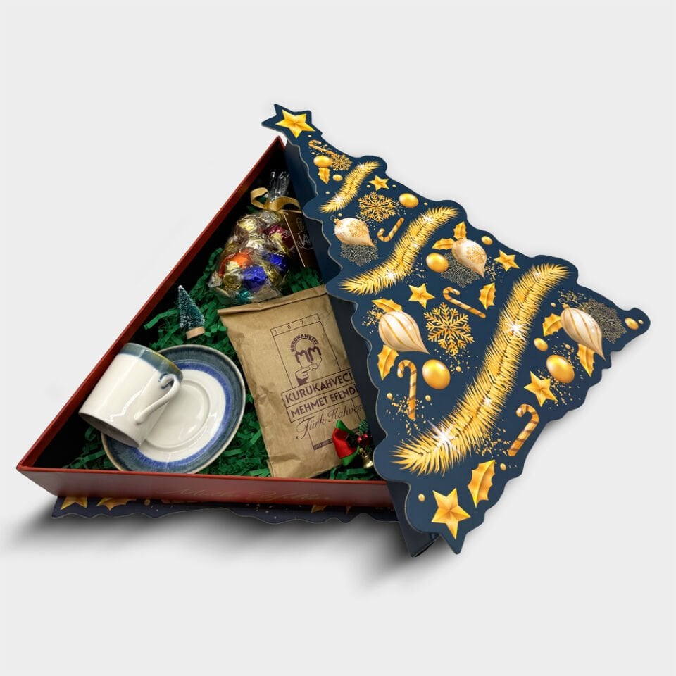 Özel Kesim Altın Işıltı Üçgen Kutu