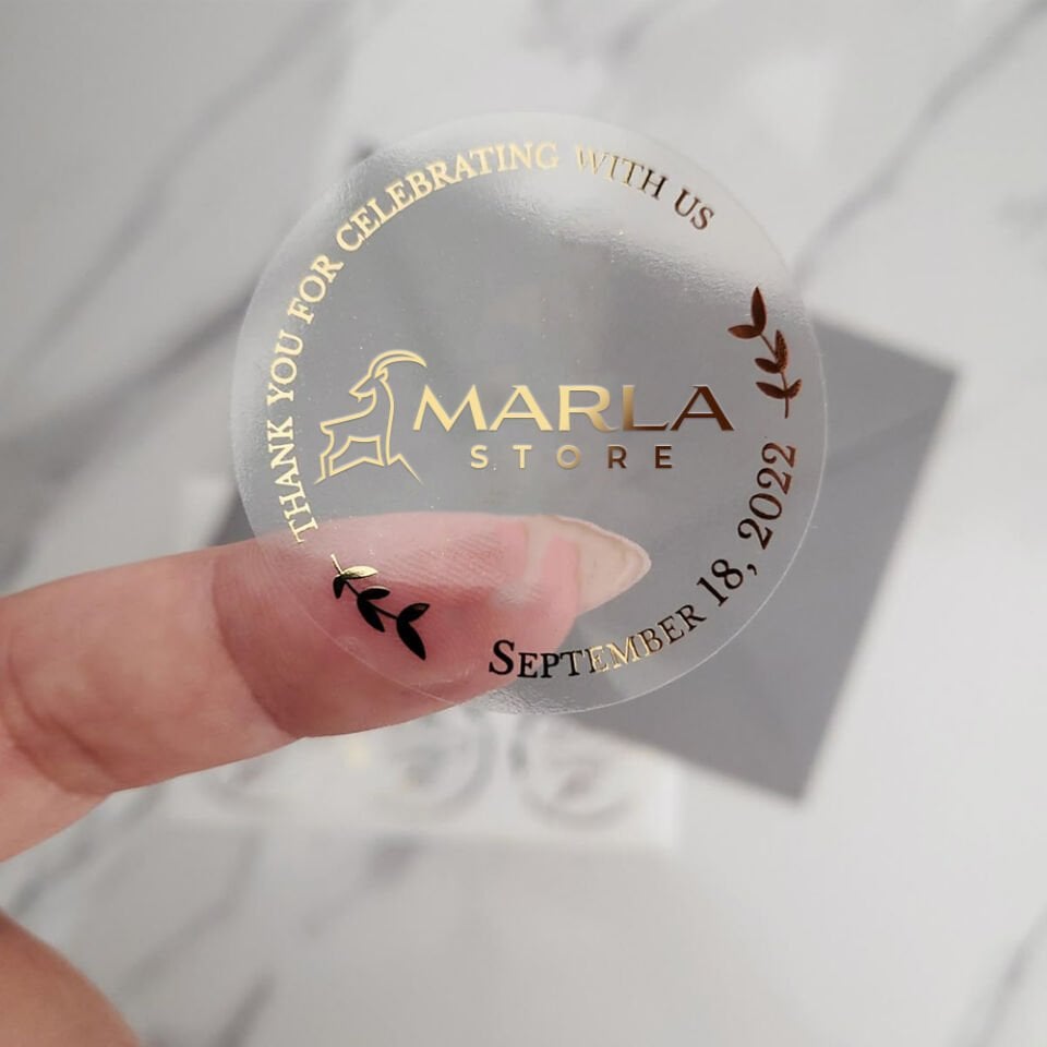 Şeffaf Sticker (Oval Kesimli)